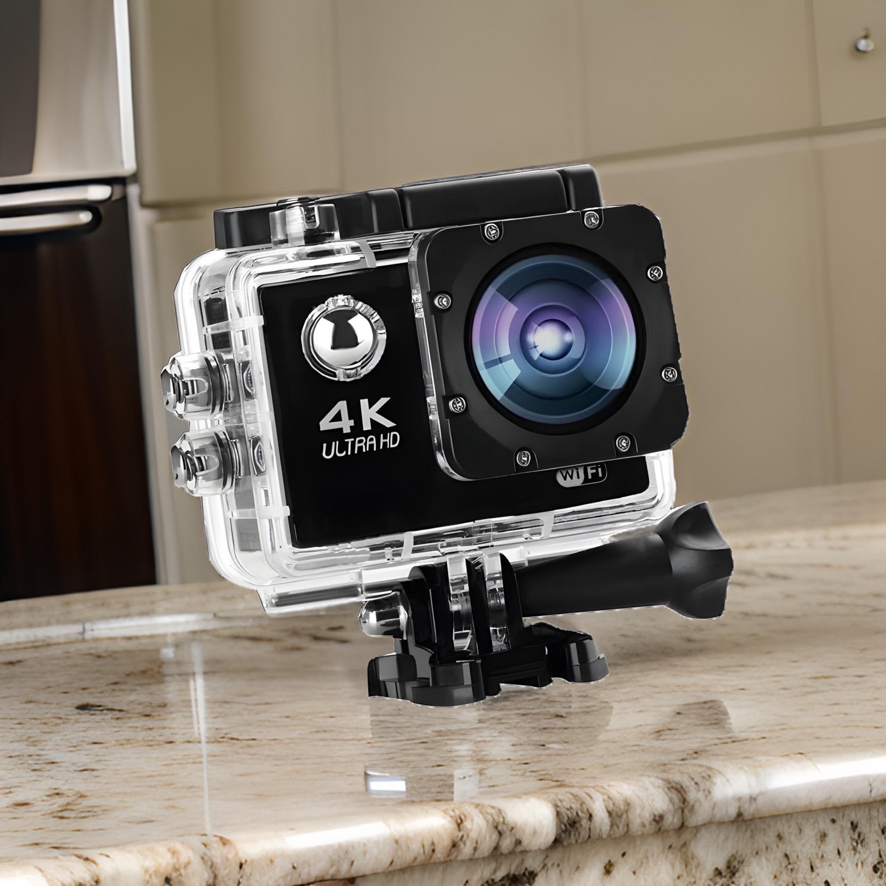 Black wifi action camera