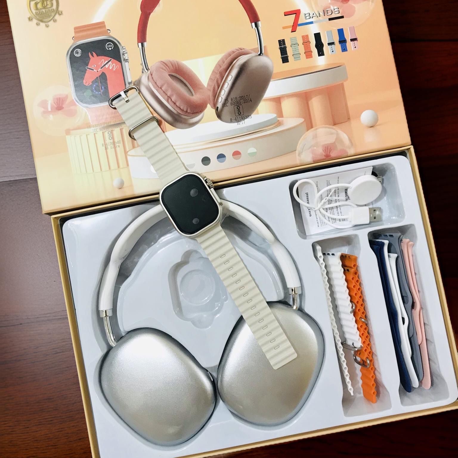 Headphone with 7straps smartwatch